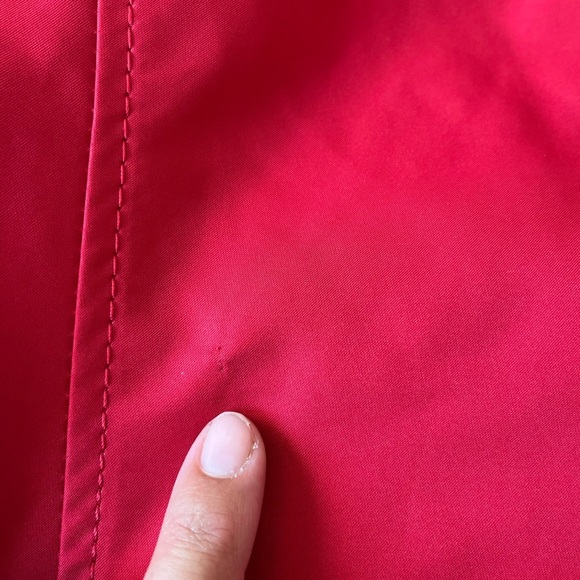 Women's Donatella Double Breasted Ruffle Hem Coat Red Size XL - Picture 12 of 14